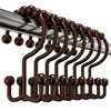 Utopia Bedding Double Glide Roller Shower Curtain Hooks, Double Sided