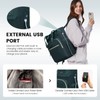 LOVEVOOK 2 in 1 Women's Handbag Backpack, dark green, Rucksack