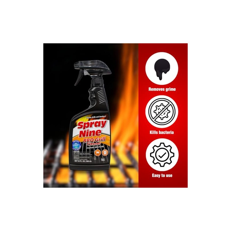 Spray Nine 15650 Barbeque Grill Cleaner, 22 oz.