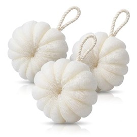 Milisten 3piezas Esponja de Accesorios de Ba?o para Exfoliaci?n y Limpieza Color Beige para Hogar y Viajes