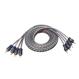 RECOIL RCI49 100% Oxygen Free Copper 4-Channel RCA Audio Cable, Twisted Pair with Noise Reduction (9ft)