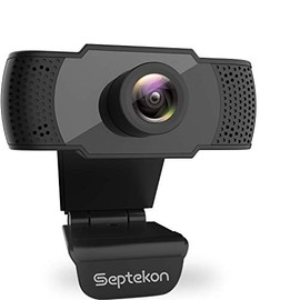 Septekon Cámara Web HD 1080P con micrófono, cámara Web de computadora para computadora portátil/computadora/Mac/TV, cámara USB para videollamadas, conferencias, Juegos