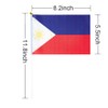 mflagperft Philippines Flag Filipino Small Stick Mini Hand Held Flags