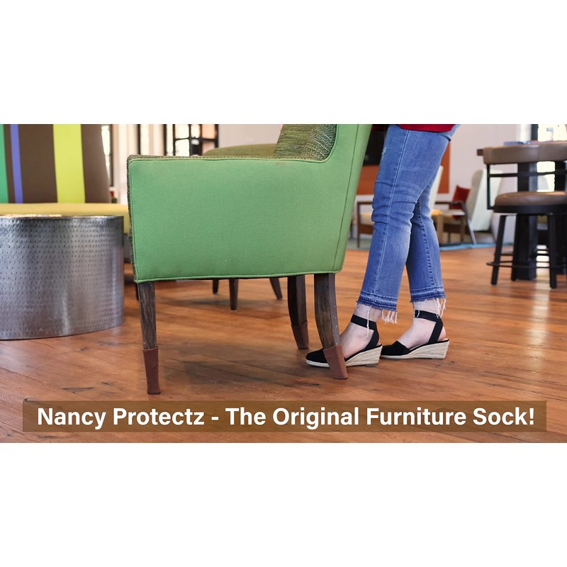 NancyProtectz Furniture Sock Floor Protectors, The Original Furniture Sock (Caramel