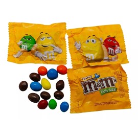 M&M's M&M PEANUT Milk Chocolate, Family Size Candy Bag, Individual Pouches (2 Pounds)