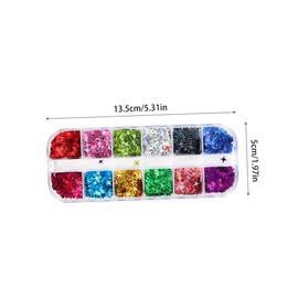 SAFIGLE 2 Pcs Durable Nail Sequins with Box Shiny Glitter Star Decorations for Manicure for Women DIY Nail Art Lightweight Pet Material for Parties Creative Designs