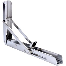Amarine Made 12 Pack Stainless Foldable Shelf Bracket with Short Release Arm for Bench Table