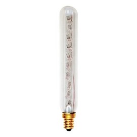 Bulbrite 9T6.5C 9-Watt Incandescent T6.5 Tube Exit Light, Candelabra Base, Clear [12 Pack]