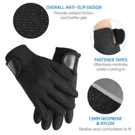 1.5mm Neoprene Diving Gloves Women Men Anti-Slip Snorkeling Gloves for SnorkelingSurfing Sailing Kayaking
