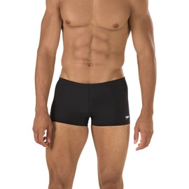 Speedo Men's Swimsuit Square Leg Endurance+ Solid,Speedo Black,38