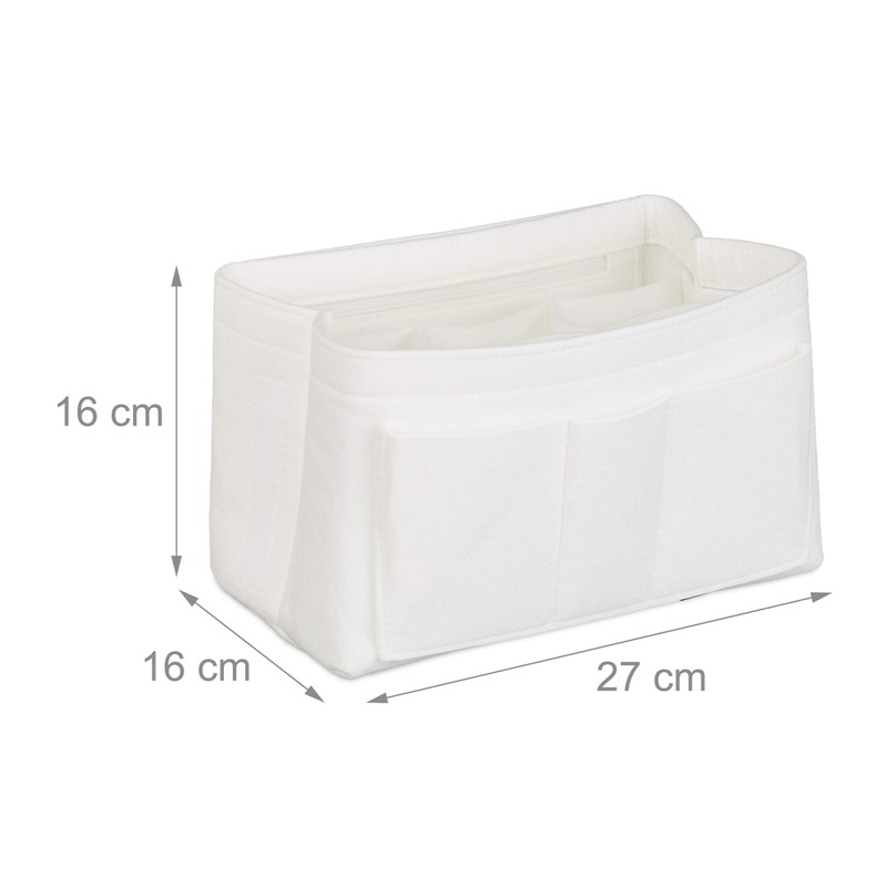 Relaxdays, Felt, Many Compartments, Handbag Organiser, Storage Bag, Portable, Removable,