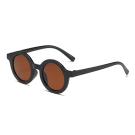 JUSLINK Round Toddler Sunglasses, Kids Sunglasses for Girls Boys and Baby Age 1 to 8 (Black)