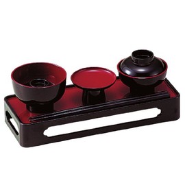 サンメニー 略式仏膳 黒(内朱) 6.5寸