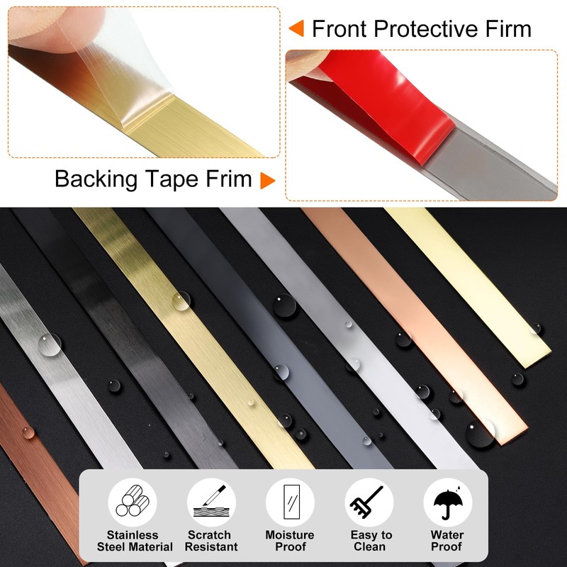 HARFINGTON 39.4ft x 0.98" Wall Trim Peel and Stick Molding
