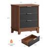 AOGLLATI Fluted Night Stand with Charging Station and 3 Drawers,