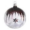 Christmas tree Baubles 6cm bordeaux/white from Jingle Bells Lauscha