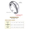 Stainless Steel Dome Bubble Ring Minimalist Stackable Wide Band Ring