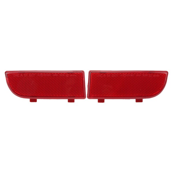 AOWINHIT Pair of Rear Bumper Reflectors Left and Right Red