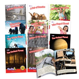 Junior Learning Decodable Readers Fix Its Suffixes Non-Fiction Phase 6, Covers Most Common suffixes and Prefix -un, Learn to Read, Easy decodable Texts, with 12 Books, for Ages 6+, Grade 1