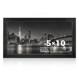 Annecy 5x10 Picture Frame Black（1 Pack）, Panoramic Picture Frame for Wall Decoration, Classic Black Minimalist Style Suitable for Decorating Houses, Offices, Hotels