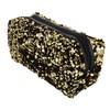 Healeved 3pcs Sequin Makeup Bag Capacity Storage Bag for Stylish