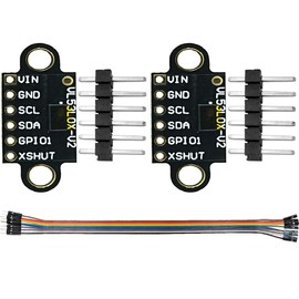 Youmile VL53L0X Distance Sensor, Flight Time Laser, Flight Distance Measurement, Sensor Module Breakout 940 nm GY-VL53L0XV2 I2C IIC 3.3 V / 5 V, Pack of 2