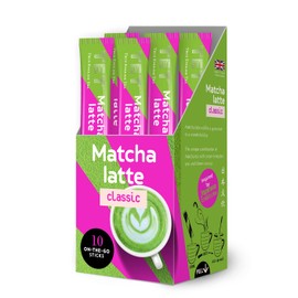 TET Matcha Latte Classic, Green tea based drink, 10 x 10g sticks