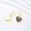 YFN Heart Earrings Sterling Silver Colorful Heart Dangle Drop Earrings