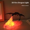 3D Printing Ice Dragon Fire Lamp Warm Night Light USB