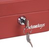 Relaxdays Cash Box with Coin Counter Board, Lockable, Steel, Portable,