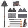 Sayene Baseboard Cleaner Tool with Handle,Wall Cleaner mop with Squeegee,