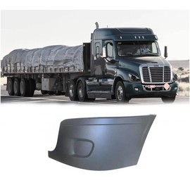 Mytee Products Front Bumper End Cap w/o Fog Light Cutout Compatible with Freightliner Cascadia (2008-2018) - Grey Left Driver Side Bumper End Cap Reinforcement Replaces OEM 21-27300-000