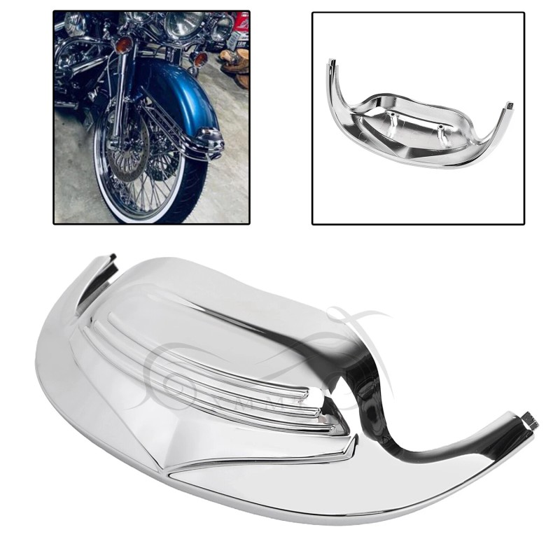 Unbranded Chrome Front Fender Mudguard Tip Trim For Harley Electra