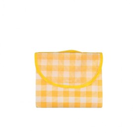 Kimspp Plaid Waterproof Picnic Mat - 70x90cm (Single) Yellow for Outdoor Fun Promotional Gift 4ea