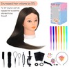 26" Manikin Head, Mannequin Head with 80% Real Human Hair,
