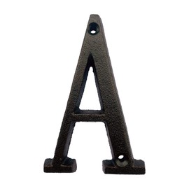 BetLight 5.1 Inch High Cast Iron House Letter, Solid Home Address Letter, Elegant Black Brown Finished, Matching Perfect with 5.5 Inch House Numbers, Letter A