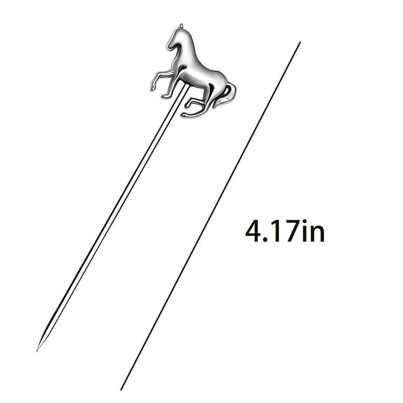 Natrspax 10 PCS Horse Cocktail Picks, Metal Cocktail Picks, Cocktail