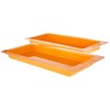 IBILI Set 2 MOLDES TURRON LISO+ROMBOS, Stainless Steel, orange, 23