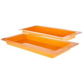 IBILI Set 2 MOLDES TURRON LISO+ROMBOS, Stainless Steel, orange, 23 x 10 x 2 cm, 2-Einheiten