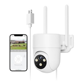 PESAIR 4G LTE Surveillance Camera with SIM Card, Wired, 24/7 Continuous Recording, 2K 360° PTZ IP Surveillance Outdoor Indoor Camera Without WiFi, Motion / Human Detection, IP66