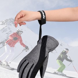 4pcs Ski Glove Straps, Nylon Ski Wrist Glove Handcuffs, Sport Glove Safety Strap, Snowboard Glove Strap, Ski Glove Handcuff for Skiing Hiking Snowboarding
