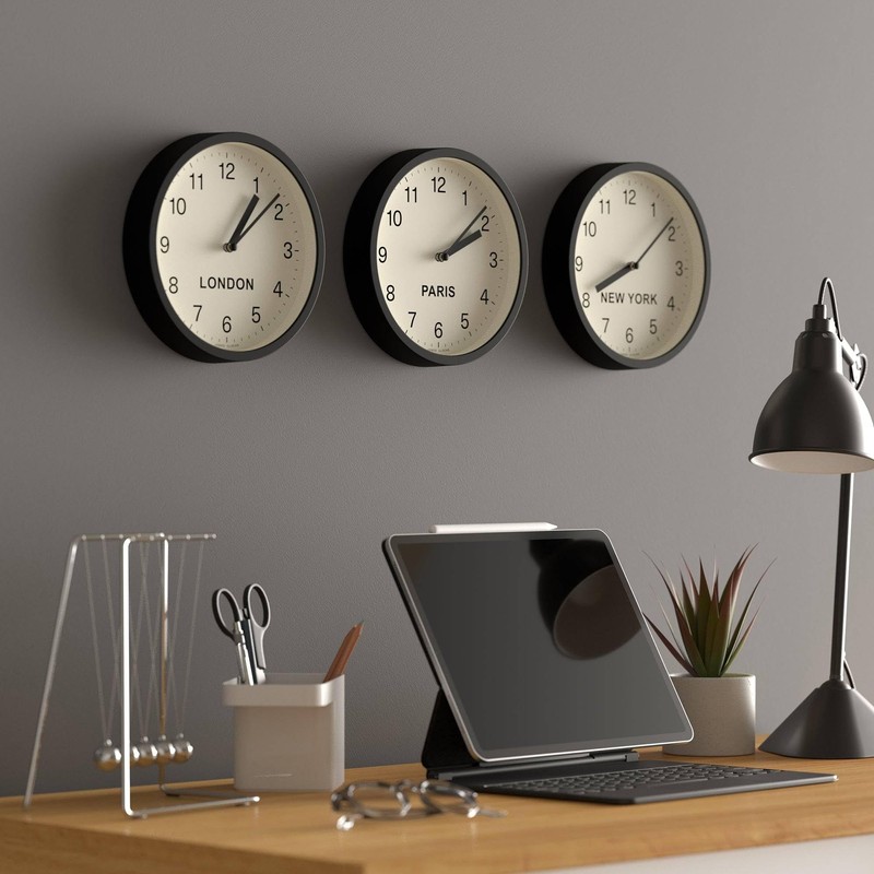 JONES CLOCKS® New York Time Zone Wall Clock | Small