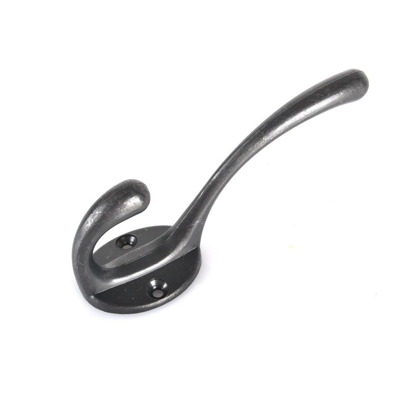 10X CLASSIC ANTIQUE INDUSTRIAL STYLE DOUBLE COAT HOOK CAST IRON
