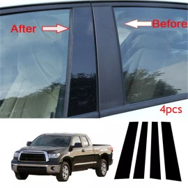 4Pc Pillar Post For 2007-2021 Toyota Tundra Door Trim Cover Car Auto Accessories