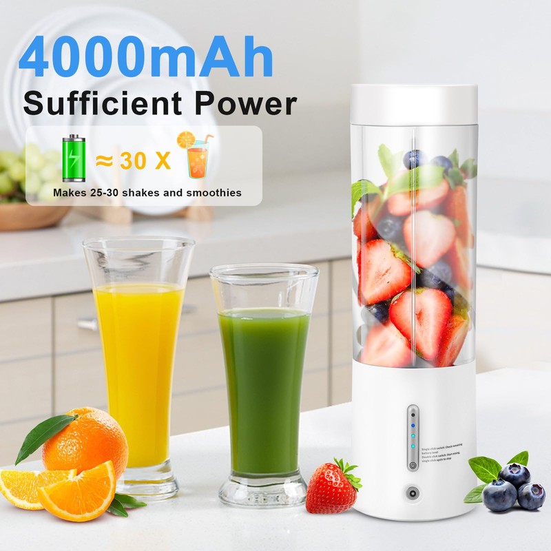 Yagosodee 450ml Portable Blender Personal Size Blender with 6 Blades