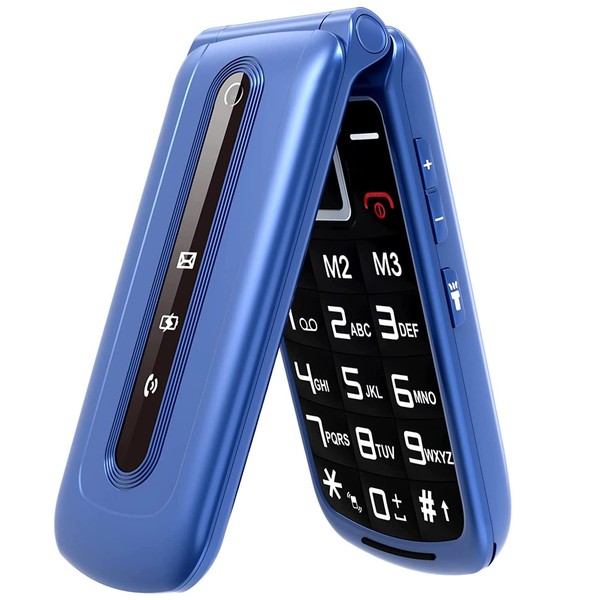 uleway 2G Flip Senior Phone with Big Button SOS SIM Free Unlocked Mobile Phone for Elderly Easy to Use Basic Mobile Phone