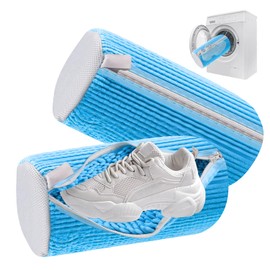 Tyafzzn 2 Stück Schuhwaschbeutel, Wäschesack Schuhe mit Reißverschluss, Schuhbeutel Waschmaschine, Wäschenetz Schuhe für Waschmaschine und Trockner