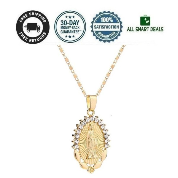 AOKJEWL Collar De La Virgen Maria Para Mujer Cristal Joyeria