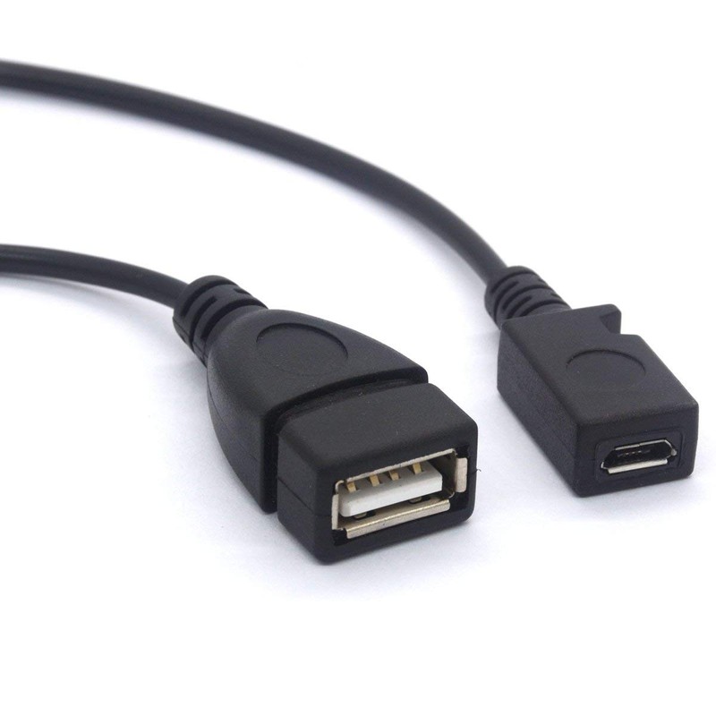 GLHONG Micro USB to USB Female Y Splitter, 20cm