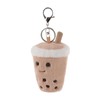 Apricot Lamb Boba Tea Cute Keychain, Soft Stuffed Plush Keychain